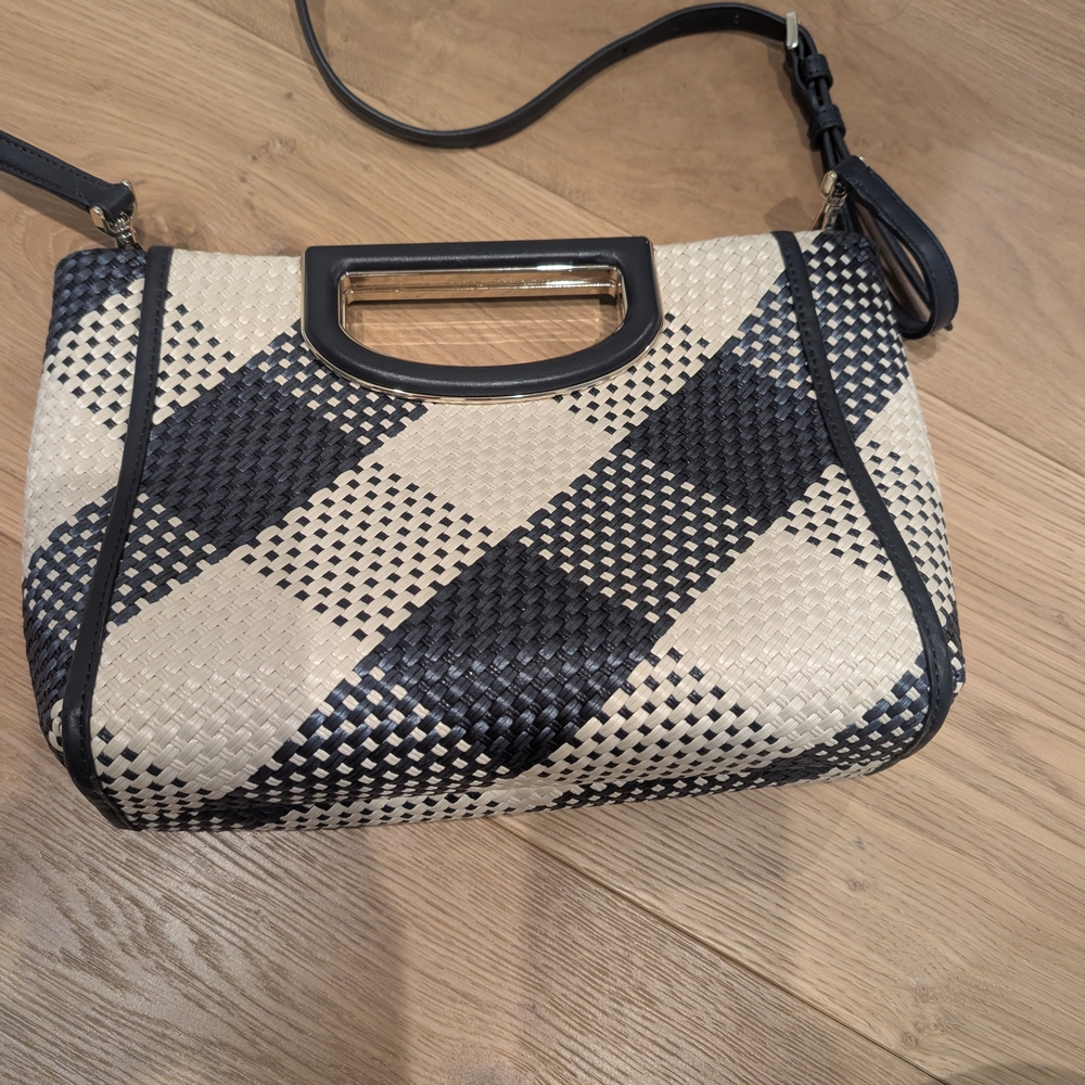 Kate Spade Navy and Cream Plaid Crossbody Bag - Picture 2 of 8